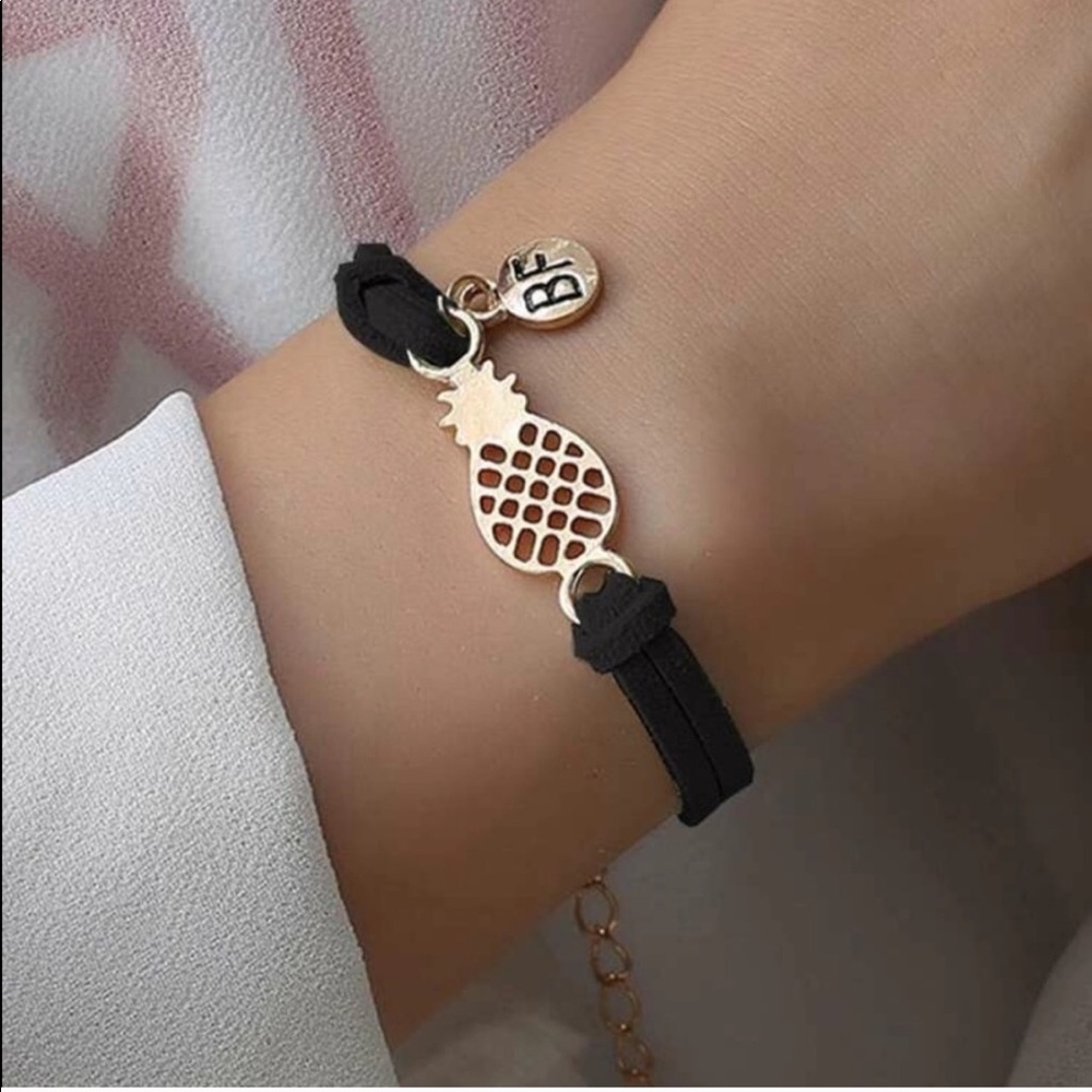 Gold and Black Pineapple Braclet